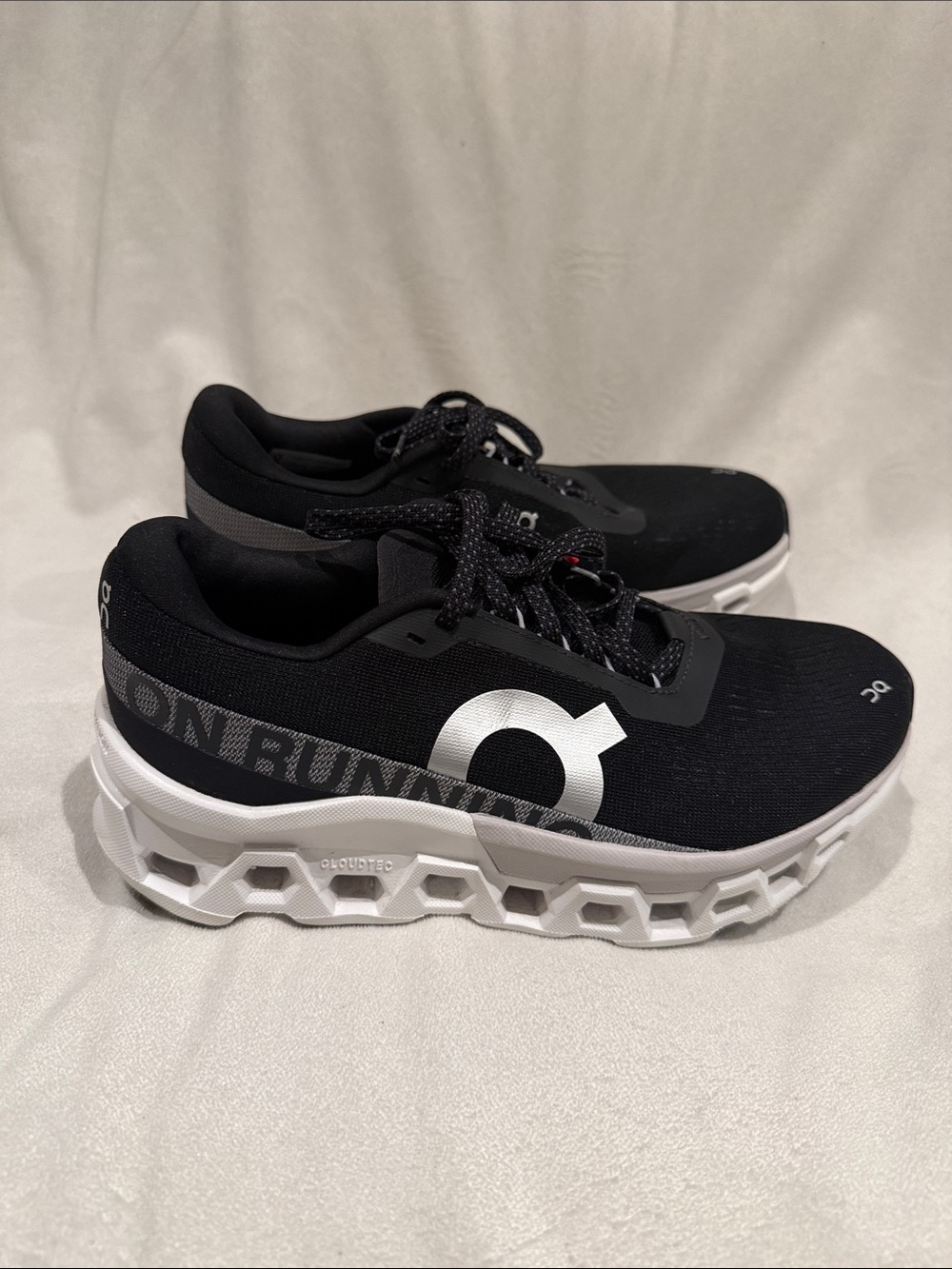 On Running Cloudtec Black and White Running Shoes